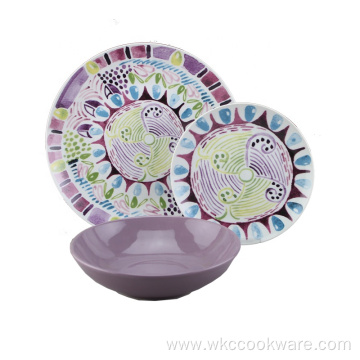 Hot Sale Decal Porcelain Reactive Color Ceramics Dinnerware
